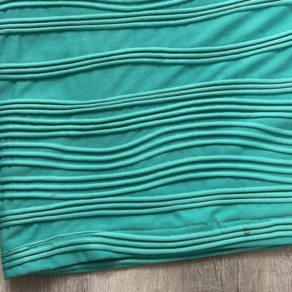 Frank Lyman Turquoise Green Bodycon Dress Textured Ribbed Detail Stretch Fit - Picture 5 of 5